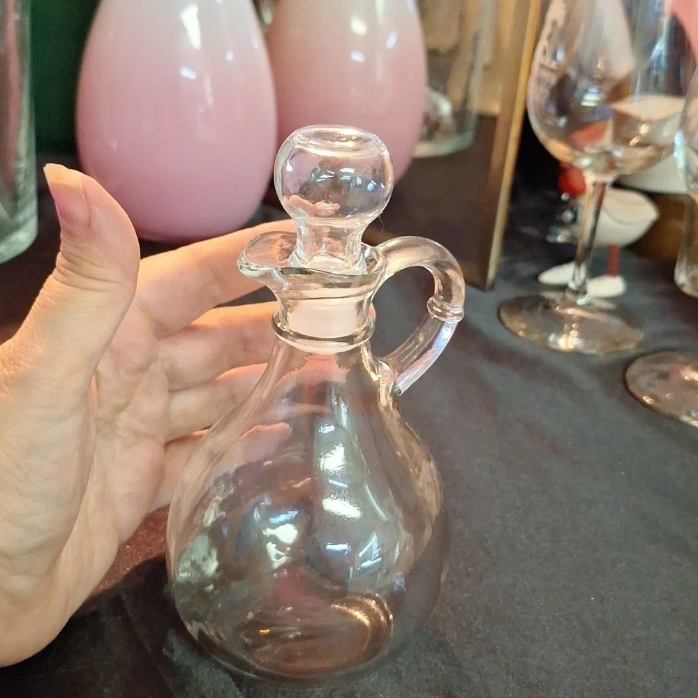 Small Glass Cruet with Stopper